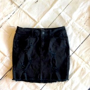 WAX jean denim mini skirt black Small women’s